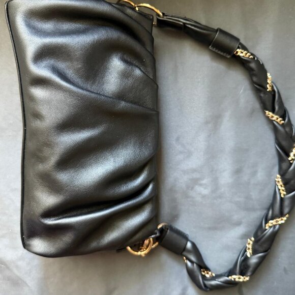 ALDO Torsa shoulder bag with chain braid handle in black like new - Picture 2 of 7